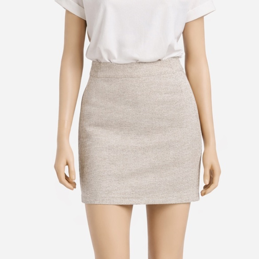 Your Sixth Sense | S | Linen Blend Elegant Gray Women's Skirt
